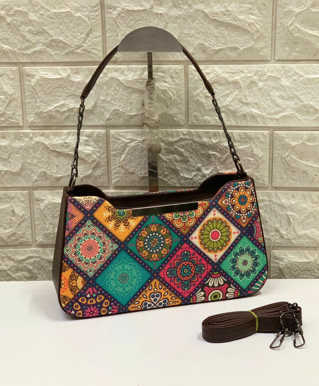 Bohemian Multi-Color Embroidered Shoulder Bag | Artisan Handcrafted Tote